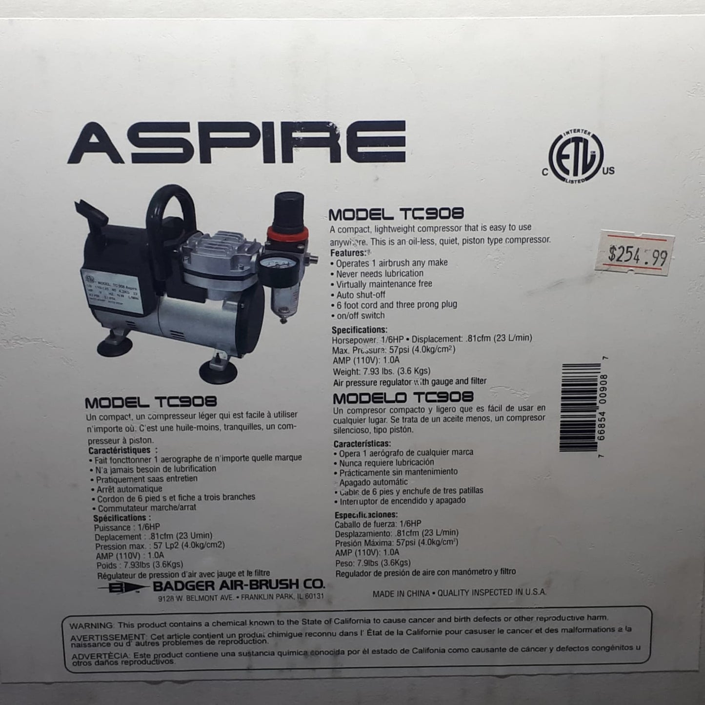 Modèle Aspire TC908