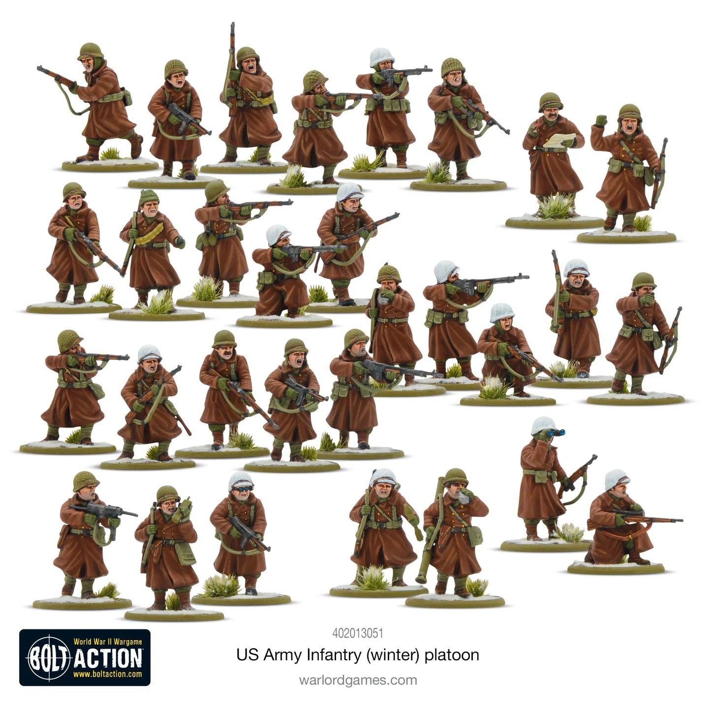 Peloton d'infanterie de l'armée américaine (hiver)