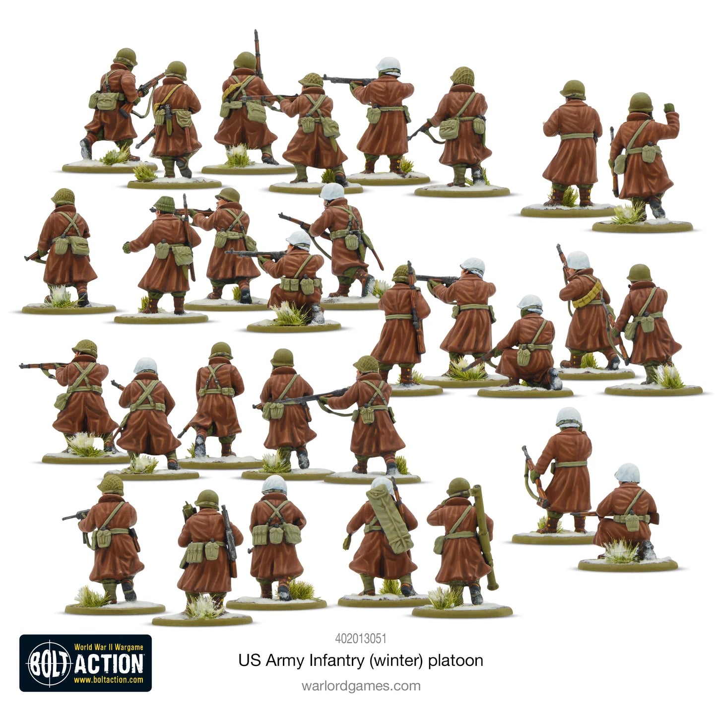 Peloton d'infanterie de l'armée américaine (hiver)