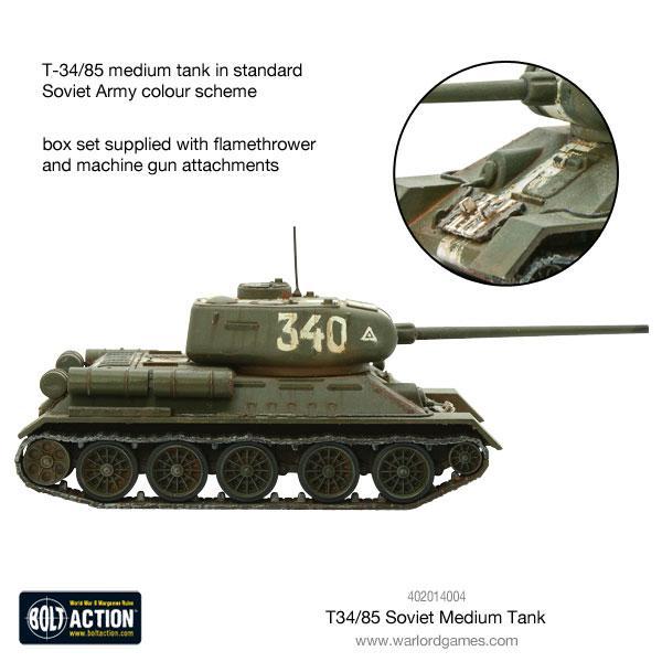 Char moyen T-34/85 (plastique)