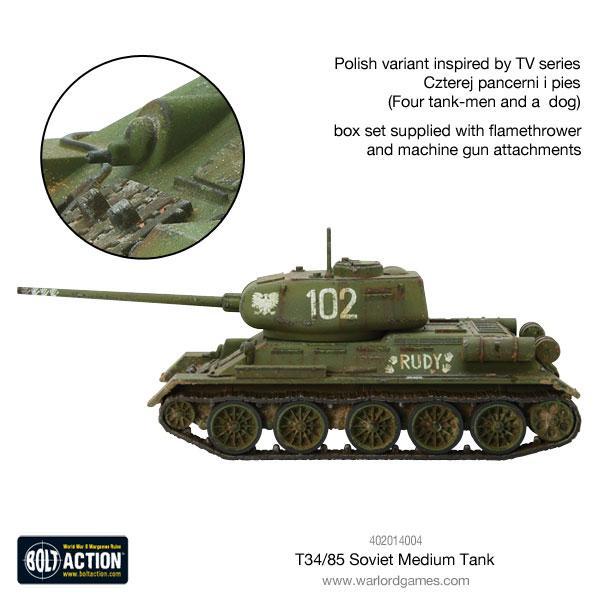 Char moyen T-34/85 (plastique)