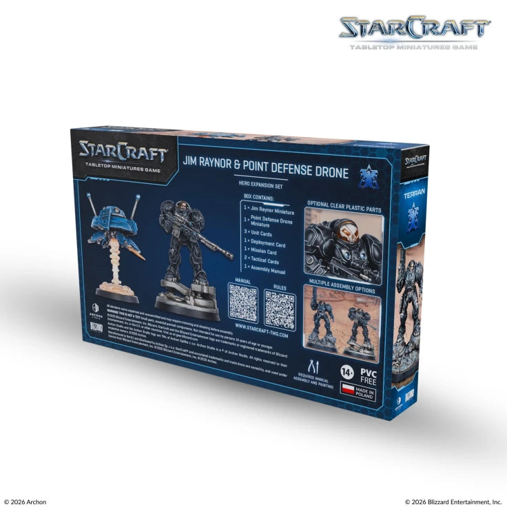 STARCRAFT TERRAN JIM RAYNOR AND POINT DEFENSE DRONE