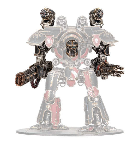 Warlord Titan Weapons: Volkite Destructor, Macro-Gatling Blaster, Graviton Ruinator, and Vulcan Mega-Bolter Array