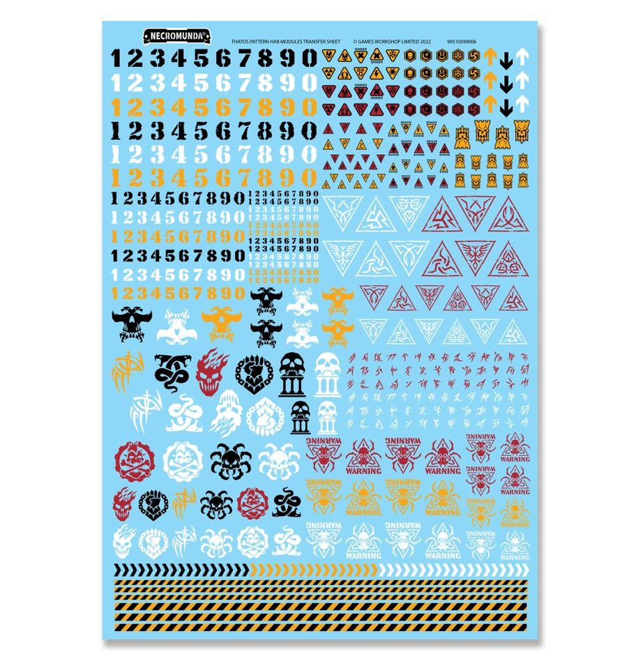 THATOS PATTERN HAB MODULES TRANSFER SHEET