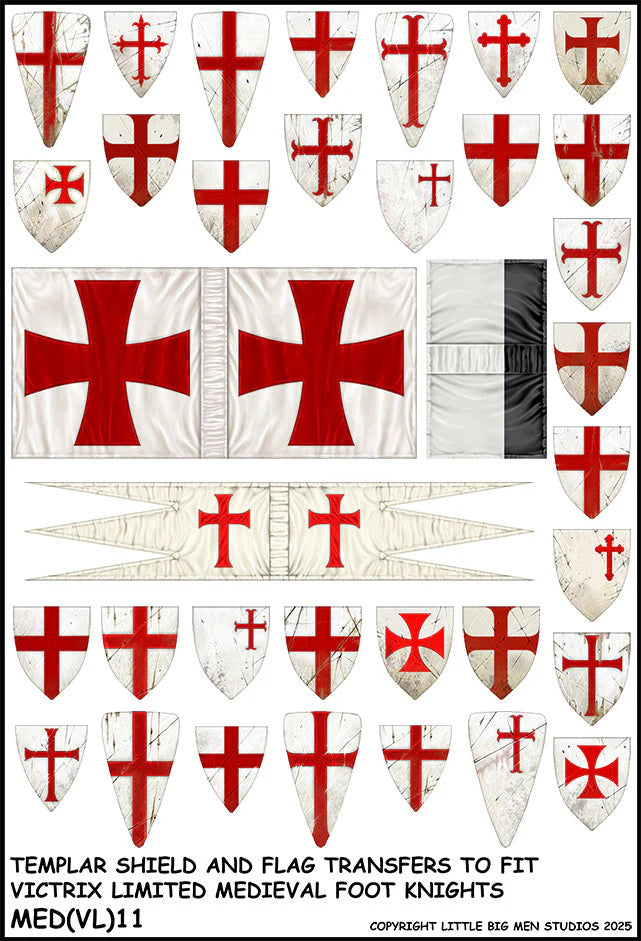 Knights Templar Shield & Flag Transfers