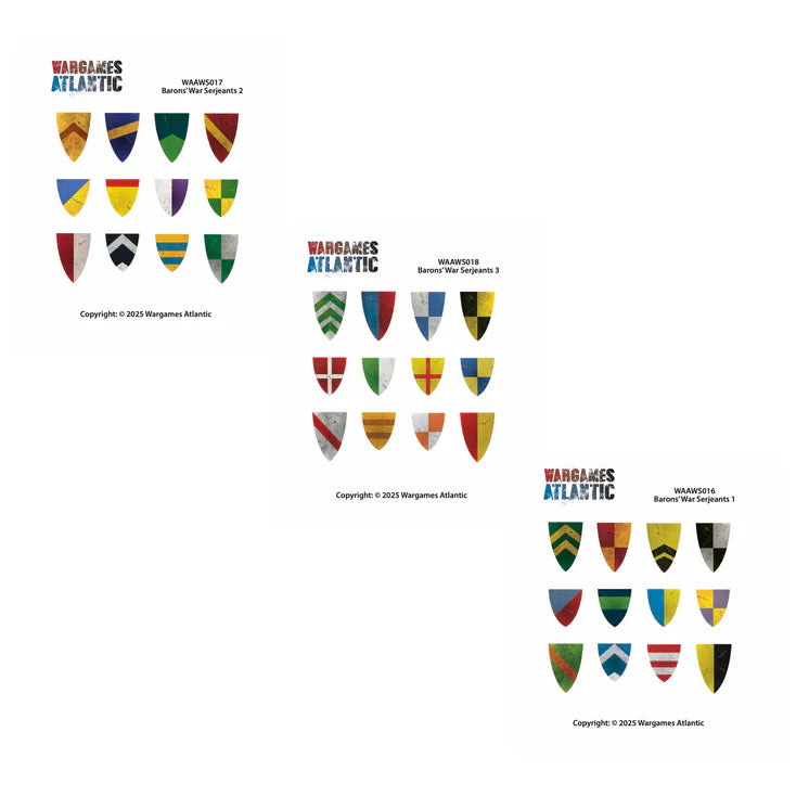 Barons' War Shield Decals (03): Serjeants 01