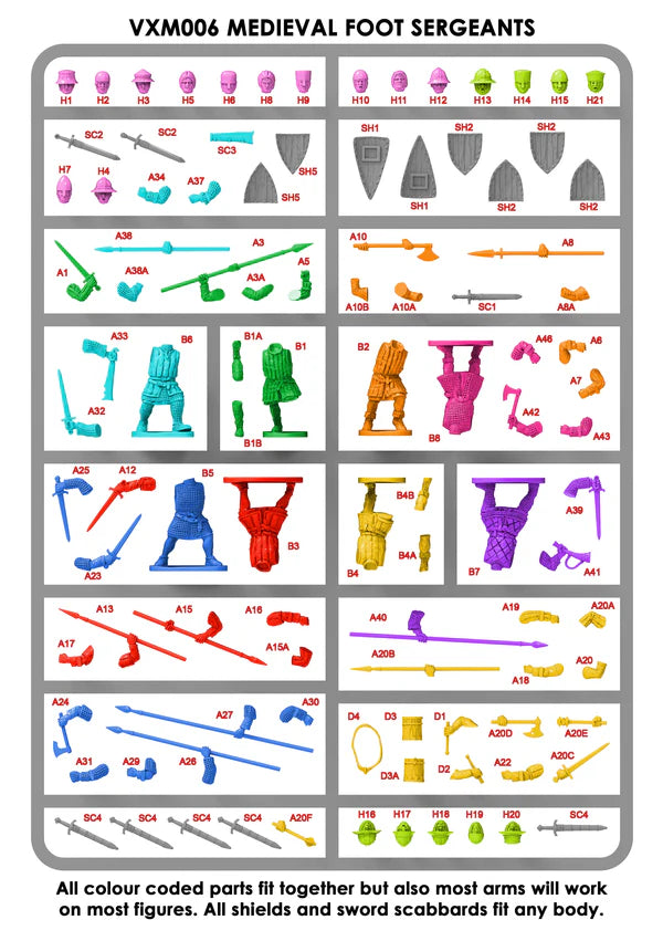 Medieval Foot Sergeants - Victrix