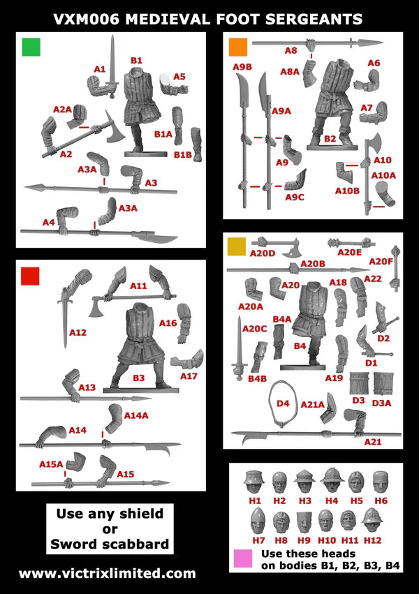 Medieval Foot Sergeants - Victrix