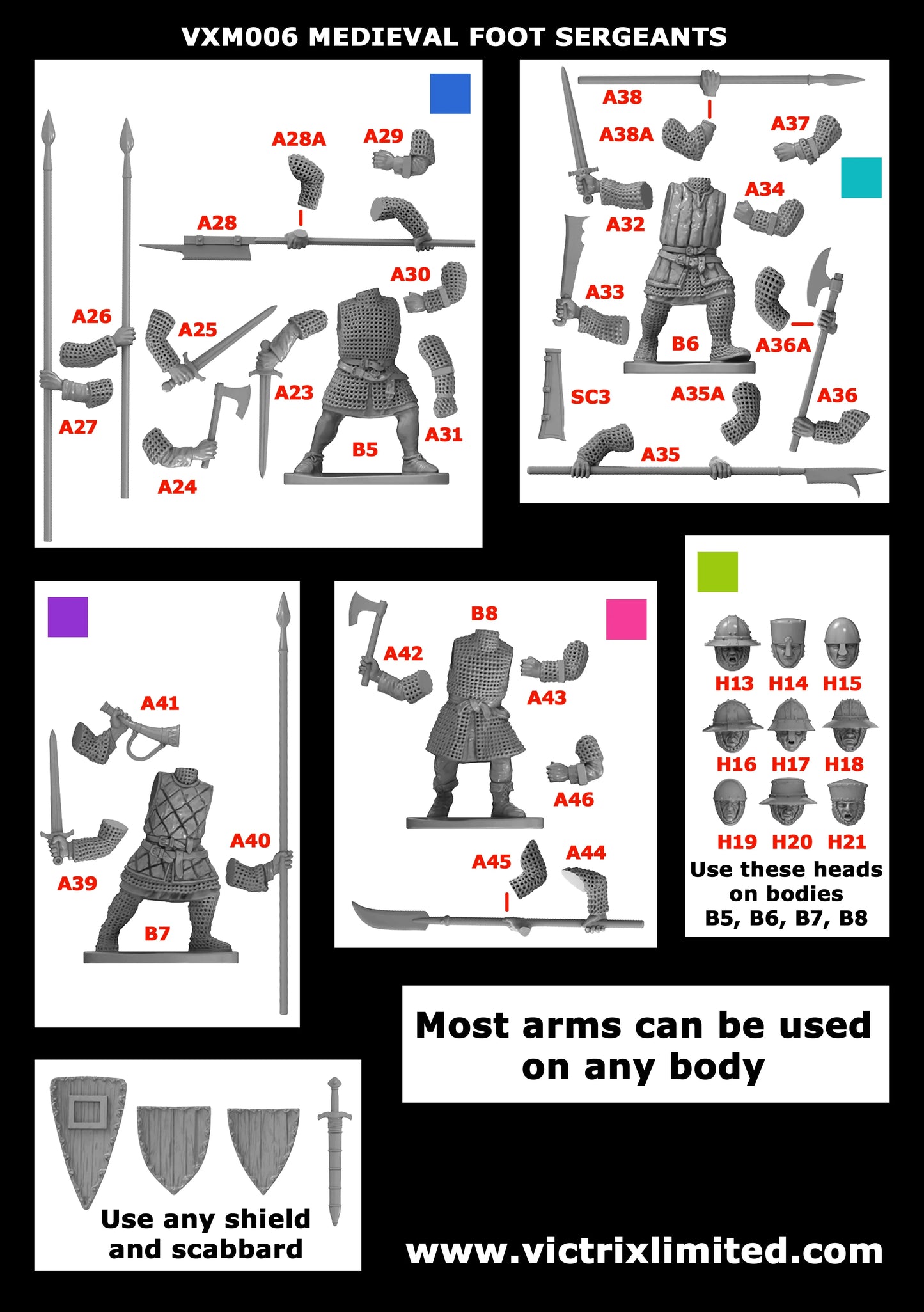 Medieval Foot Sergeants - Victrix