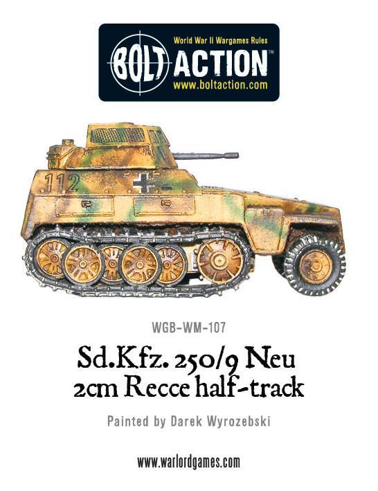 Demi-piste de reconnaissance Sd.Kfz 250/9 Neu 2cm