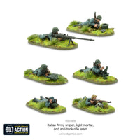 Italian Army Sniper, Light Mortar and Anti-tank Rifle teams
