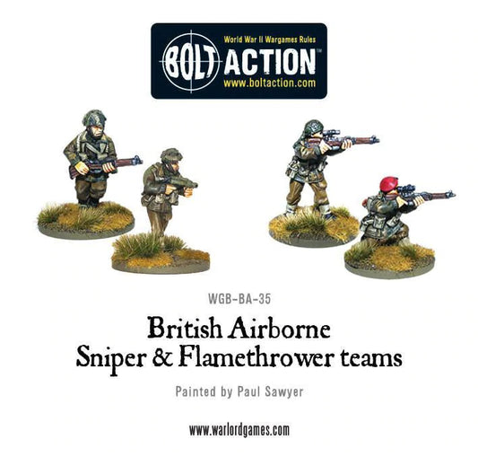 British Airborne Flamethrower and sniper teams