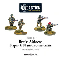 British Airborne Flamethrower and sniper teams